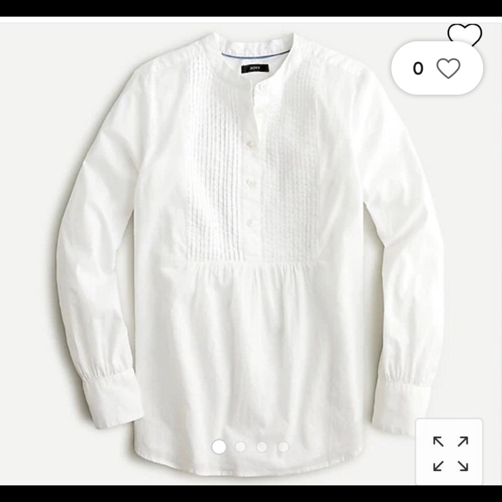 NWT J.Crew Tuxedo Popover Top size 12